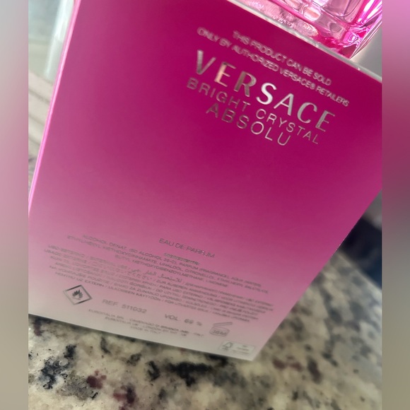 Versace Bright Crystal Absolu Pink Glass Perfume Bottle 3.0 ounces - Picture 5 of 5